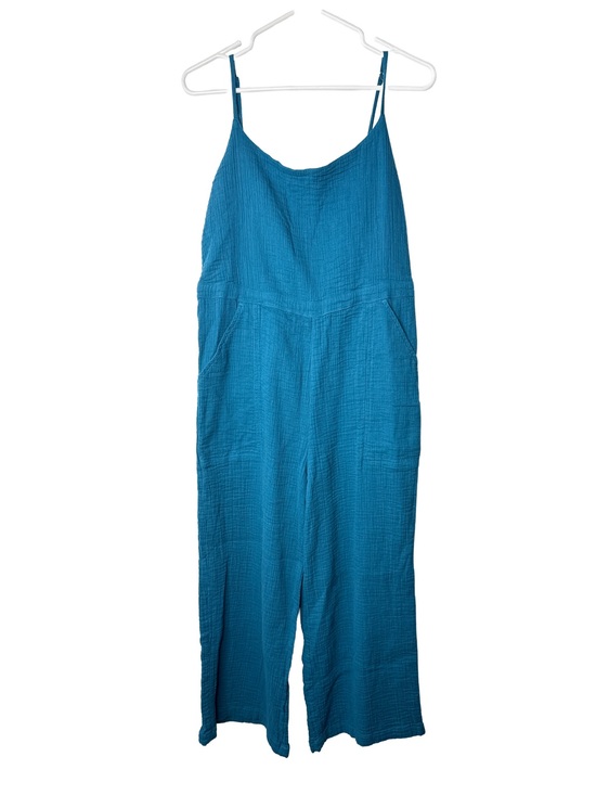 Carve Designs Pants - CARVE DESIGNS Women's Knox Gauze Junpsuit Turquoise Blue Organic Cotton Medium